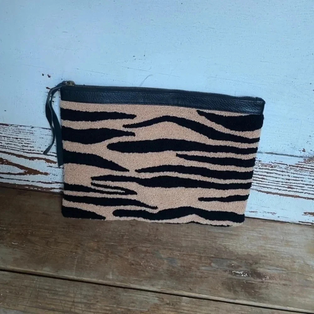 NWOT  Cleobella Animal Print Textured Clutch